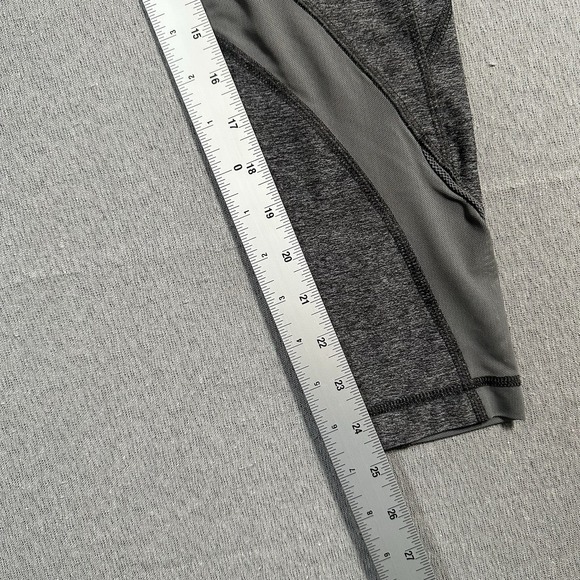 Lululemon Inspire Leggings II Mesh Panels Size 6 Heathered Grey Sea Side Zip - Picture 6 of 9